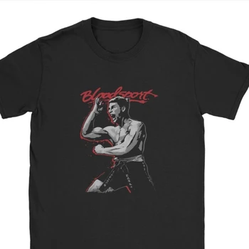 Bloodsport Filmski Plakat, Jean Claude Van Damme Tee Rokavi Moški Letnik Cotton Tee Shirt Okrogle Ovratnik Tshirts Grafični Oblačila
