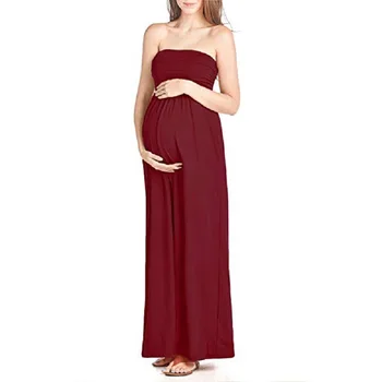 Brez rokavov porodniškega obleke dolžina Tal Nosečnosti obleko porodniškega obleko za baby tuš fotografiranje cev obleko plus velikost robe