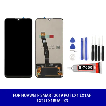 Original LCD Za Huawei P SMART 2019 POT LX1 LX1AF LX2J LX1RUA LX3 Zaslon, Zaslon na Dotik, Plošča Računalnike Sklop Zaslona
