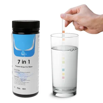 1 Steklenica 50pcs Nitrit Nitrat Klor, PH Tester Papir 7-v-1 Aquarium Fish Tank Vode, Kakovost Testnih Lističev Kit