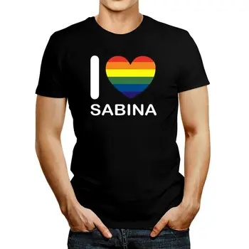 Ljubim Sabina Mavrica Srca T-Shirt