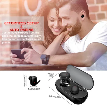 Bluetooth Slušalke V5.0 TWS Dotik za Nadzor Stereo Brezžične Slušalke Mini Slušalke Visoko Kakovost Nove 2020