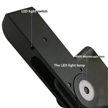 HD Objektiv Kamere 400X Mikroskopom Leča za iPhone, Android Univerzalno Telefon Visoko Povečavo LED Svetloba Enostavno Uporabite Povečevalno Steklo,