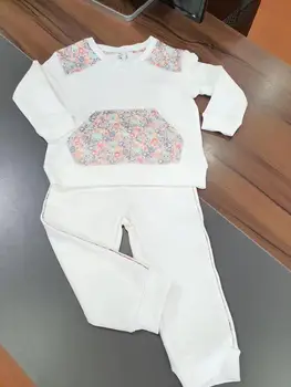 Do Leta 2020 Je Na Zalogi, Dekleta Obleke Jeseni Majica +Hlače, Športna Oblačila Komplet Bombaž Cvetlični Mozaik Design Sladka Dekleta Set