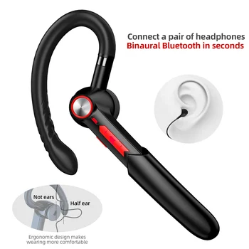 5.0 Bluetooth Brezžične Slušalke HIFI Bass Glasbo, Šport Čepkov Touch Kontrole Uho Kavelj Slušalke za Iphone, Telefon Android