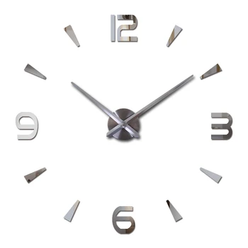 Nova stenska ura quartz dnevna soba diy ure sodobno oblikovanje watch horloge murale Akril ogledalo 3d nalepke