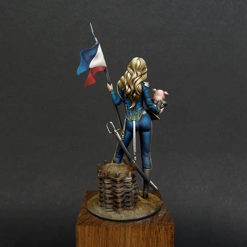 1/24 70 mm stari fantasy žensko bojevnik stojalo Smolo slika Model kompleti Miniaturni gk Unassembly Unpainted