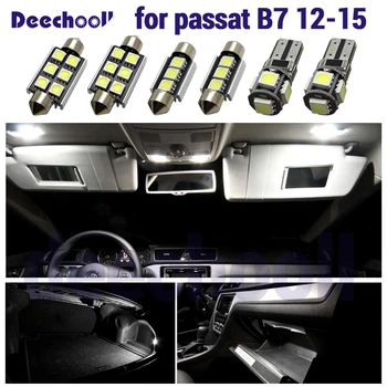 Canbus LED notranja kupola zemljevid lahka kit +registrske tablice sijalka za Volkswagen za VW Passat B7 limuzina varianta Nepremičnin 12-15