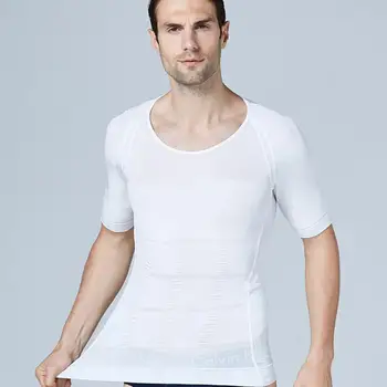 2020 Moški Body Toning T-Shirt Hujšanje Telesa Oblikovalec Korektivne Držo Trebuh Nadzor Stiskanje Človek Modeliranje Perilo Korzet