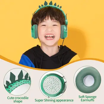 Gaming Slušalke Srčkan Velike Slušalke Z Mikrofonom Otroci Risanka Stereo Slušalke Globok Bas za PC Računalnik Gamer Prenosnik Otroke Darila