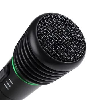 Žično Brezžično 2v1 Ročni Mikrofon Mic Sprejemnik Sistem Undirectional Stranka mikrofon vzdušje rekvizitov, Mikrofon
