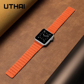 UTHAI B13 Usnje zanke traku Za apple watch band 44 mm 40 mm Za iWatch serije mp 6 5 4 Watchbands 42mm 38 mm Za iWatch3 2 1
