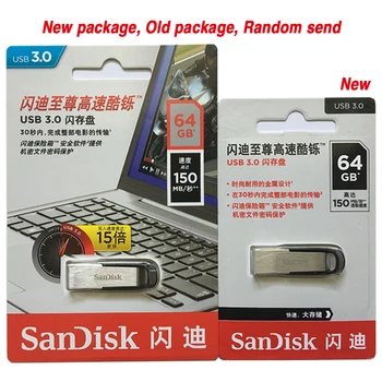 SanDisk ULTRA Voh CZ73 USB FLASH DRIVE 128G 32 G 16 G USB 3.0 Pen Drive hitrost prenosa do 100MB/s 64 G USB3.0 PenDrive