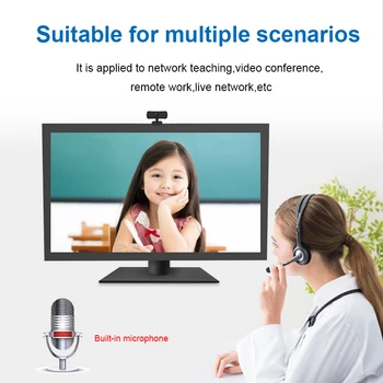 2020 Najnovejši 2K HD Webcam Mini Računalnik PC WebCamera vgrajeni Mikrofoni Za Živo Video Calling Konferenca Delo Vroče