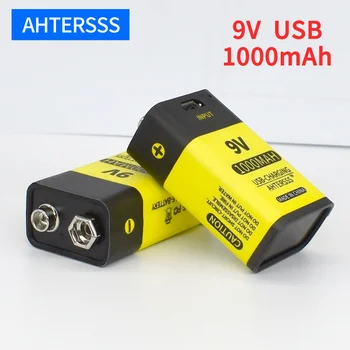1-20 kos 9V 6F22 USB polnilne baterije litij-6f22 9V baterija li-ion baterije za multimeter Dima alarm itd baterije