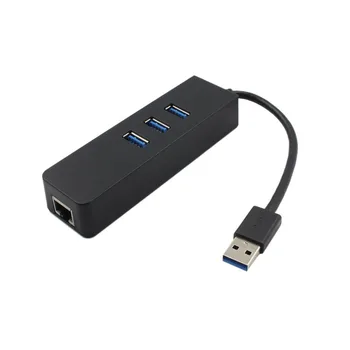 USB 3.0 Hub Gigabit Ethernet Lan RJ45 Omrežno Središče s 3 Vrati USB za RJ45 Zunanji Omrežni Kabel Razdelilnik za Mac PC