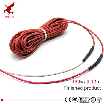 12K 10meter 150watt ogljikovih vlaken silikonske gume grelni kabel predalniki, mehka, težka toplote žice sevanja-brezplačno toplo toplote kabel