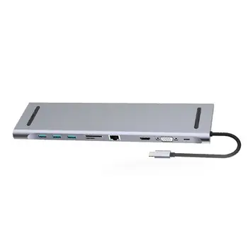 10 v 1 Tip C SREDIŠČE za HDMI-USB 3.0 Adapter Dock za MacBook Pro Huawei Mate 30 USB-C 3.1 za Ločevanje Vrata Tip C HUB