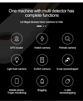 Najnovejši Prenosni Anti Vohun Detektor RF Signala GSM Bug GPS Tracker Radijski Skener Skrite Camara Espia Cam Eavedropping Naprave Finder