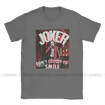 Joker Ne Pozabite, Da Nasmeh T-Majice Moške Joaquin Phoenix Klovn, Film, Strip Lopov Cotton Tee Kratek Rokav T Srajce Velika Velikost