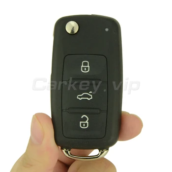 Flip avto daljinski ključ za VW Volkswagen Beetle Golf Eos Polo Sharan 2011 2012 2013 3 gumb 5K0 837 202 OGLAS ID48 434Mhz remotekey