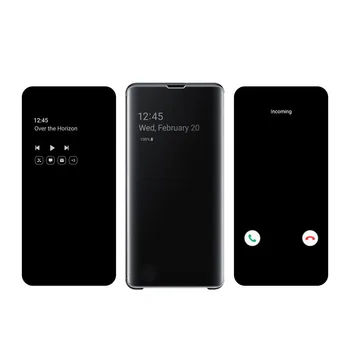 Pametni Čip, Flip Mirror Ohišje Za Samsung Galaxy S10 S8 S9 Plus Usnjena torbica Pokrovček za Samsung Note 10 8 9 5 S8 S9 Plus S6 S7 Rob