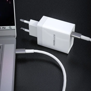 KEYSION 30W USB C PD Hiter Polnilec za iPhone 12 Pro Max XR XS MacBook Air USB Wall Adapter za Polnjenje za Samsung S20 S9 Xiaomi Mi10