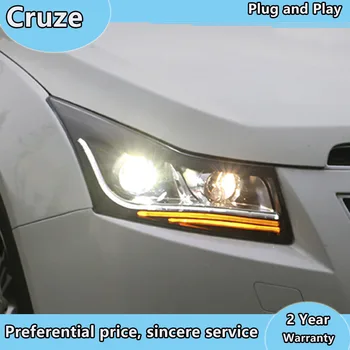 Avto Styling za Chevrolet Cruze Žarometi 2009-LED Smerniki DRL Bi - Xenon /LED Objektiv Visoke Nizko Žarka Parkirišče