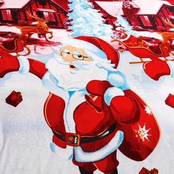 Božični Dan Posteljo stanja v Gospodinjstvu odeja blazino kritje Santa Claus 4 kos obleko Rdeče bombaž gospodinjstvo Darila za otroke