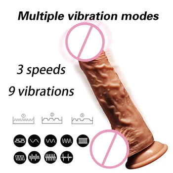Teleskopsko Velik Dildo Vibratorji za Ženske Umetni Penis Masturbator Brezžično Daljinsko Ogrevanje Vrtenja Dildos za Ženske Sex Shop