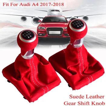 Visoko kakovostne ABS Avto Gear Shift Držijo Gumb Manual 5 6 Hitrost Primerna Za Audi A4 2017-2018 Z Antilop Usnja Gaiter Boot Kritje Primera