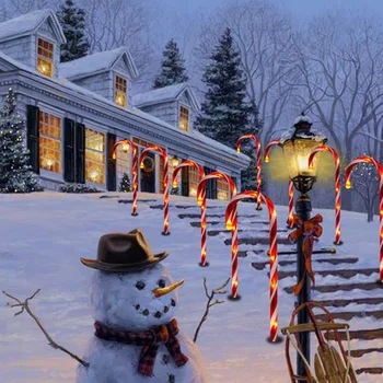 120v božič bergle LED sladkarije palice luči božič navidad vrt poti luči DIY dekor božično dekoracijo doma novo leto 2021