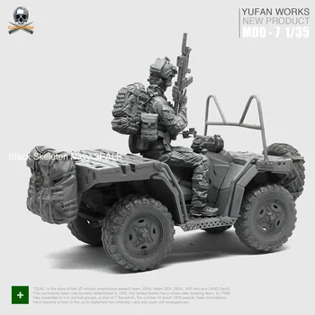 1/35 Smolo Slika Vojak + Terrain Vozila + Teren Avto AMERIŠKIH Vojaških Pečat Commando Skupščine Model Komplet MOO-07