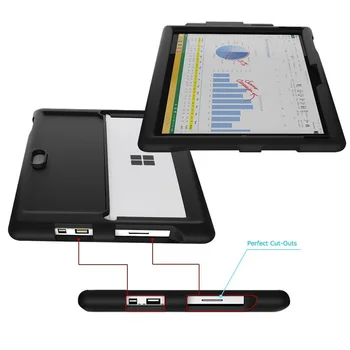 MingShore Silikonsko Ohišje Za Surface Pro 3 12v Silikonski Tablet Kritje Typecover & Opora NE Podpirajo-Fit Surface Pro 4 Case