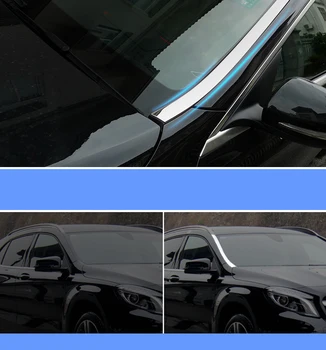 2pcs Prednje Okno Veter, Dež Ščit Deflektor Trim Nalepka Trak Za Mercedes GLC Razred X253 Benz GLC200 GLC250 GLC300 2016