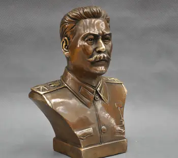 Ruski Super Človek Vodja Joseph Stalin Doprsni Bronasti Kip feng shui