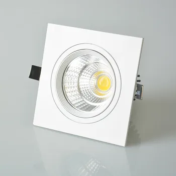 Možnost zatemnitve kvadratnih LED Svetilke 7W COB 9W 12W LED Spot osvetlitev dekoracijo Stropne Svetilke AC85 - 265V LED panel svetlobe Razsvetljave v Zaprtih prostorih