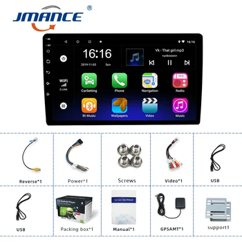 JMANCE 9 Inch Android 9.1 Univerzalni Avto Multimedijski Predvajalnik, Avto Autoradio Bluetooth, WiFi, Zaslon na Dotik, Radio Stereo