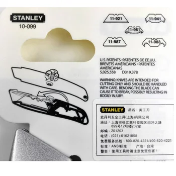 Stanley 10-099 kovinsko ohišje pripomoček klobčičev z zložljive težkih 3 rezila za nož rezilo vrste orodje, dolžina 6