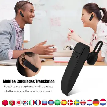 Multi-Language Instant Prevajalec Glas Prevajalec Brezžične Bluetooth Slušalke Slušalke Traductor Simultaneo Ruskega Jezika