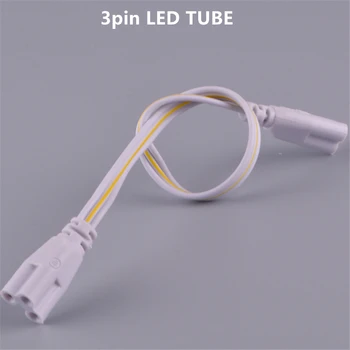 10pcs 3 pin LED Cev Priključek 30 cm trifazni T5 T8 Led Lučka za Osvetlitev Povezovanje Zakonsko konec Žice Kabel