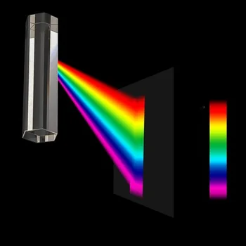 Optični Heksagonalna Prizma za Fotografiranje Sedem-barva Odseva Sončno svetlobo 15x62mm Svetlobe Vodnik Prizmo Fizična Znanost Eksperiment