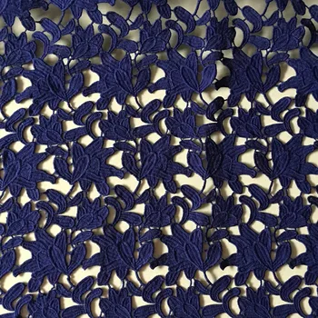 1Yard Nigerijski Čipke Tkanine, Mornarsko Modra Afriške Kabel Čipke Materiali Visoke Kakovosti Guipure francoski Čipke Tkanina Za Ženske obleke Materiala
