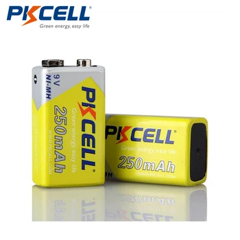 10pcs/veliko PKCELL Ni-MH 9V 250mAh Baterijo za ponovno Polnjenje zamenjajte z 6LR61 E22 MN1604 522 6f22 MN1604 za elektronski termometer