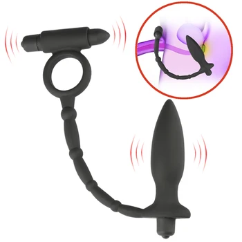 Vibrator za moške, Vodotesno Silikonsko G Točko Spodbujanje Prostate Massager Analni Vibrator Sex Igrače+vibrator