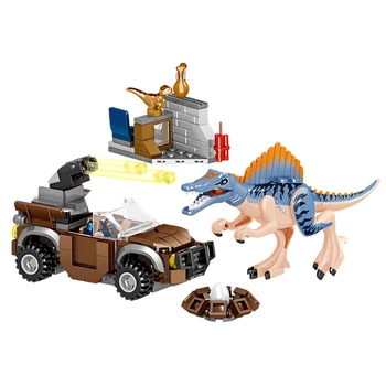 Jurassic Dinozaver Mehanske Helikopter zidarske opeke Blok T-Rex otroške igrače otrok darilo eduction model