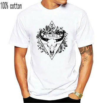 Zaslon natisnjeni zodiak Taurus T-shirt majica s kratkimi rokavi moški