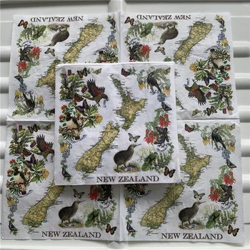 Decoupage poroke vintage plenice papir elegantno tkiva zemljevid metulj ptica Božič servilletas rojstni večerja srčkan dekor