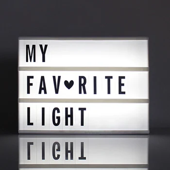 A6 Ustvarjalne Kino LED Verandi sveti Znak Polje Lightbox Message Board Pismo Filmske LED Simbol Doma Stranka Poroko Lučka Dekor