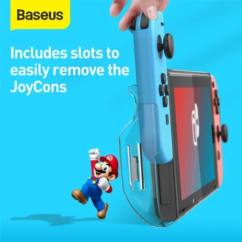Baseus PVC Ohišje za Nintendo Stikalo Prozorno Zaščitno Ohišje Pokrov za Gamer Znoj Dokaz Igre Pribor